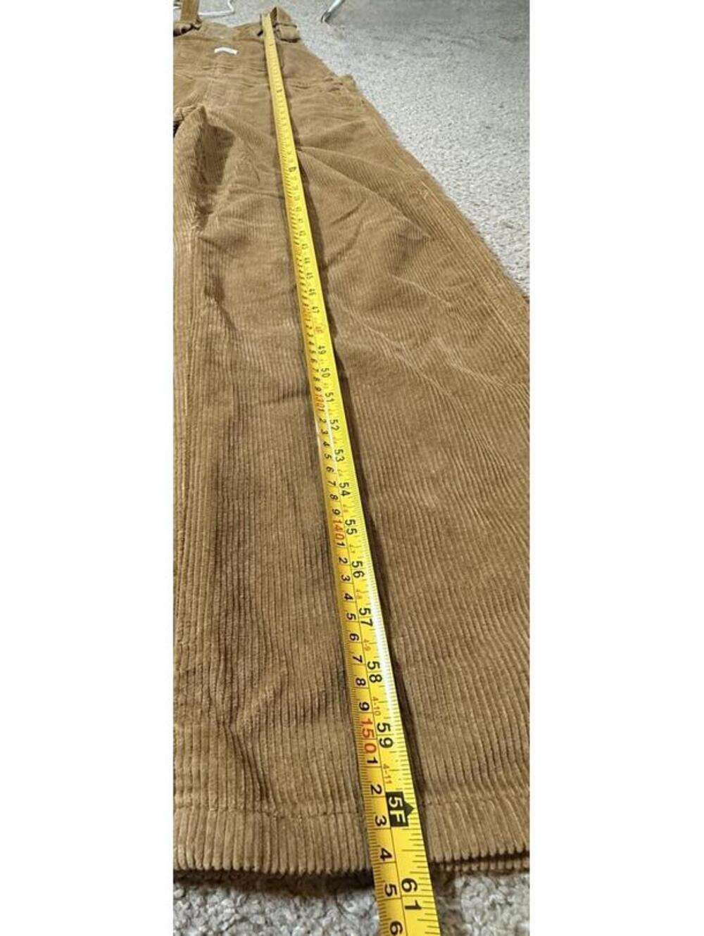 Levi’s Baggy Highwater Corduroy Overalls Ermine Tan Women's Size Large - Picture 7 of 12